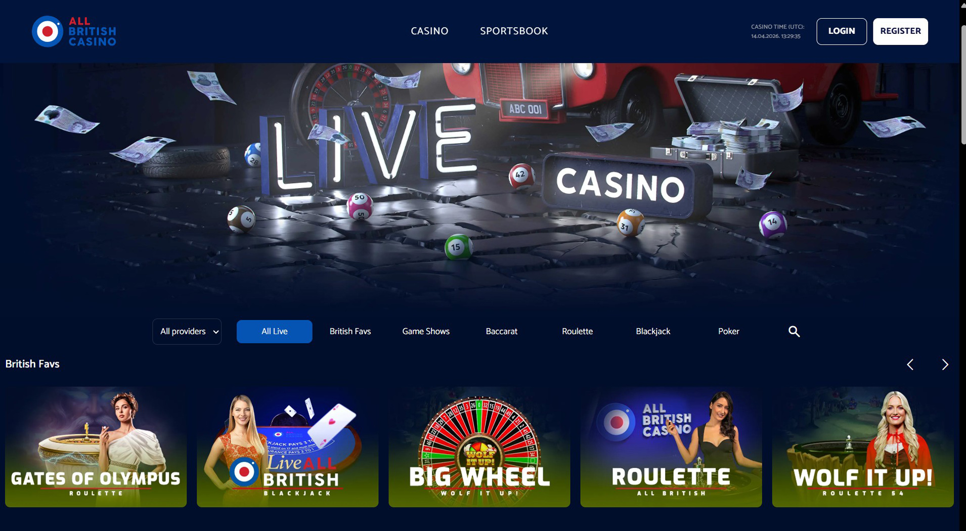 4. All British Casino - Trusted MuchBetter Casino Option