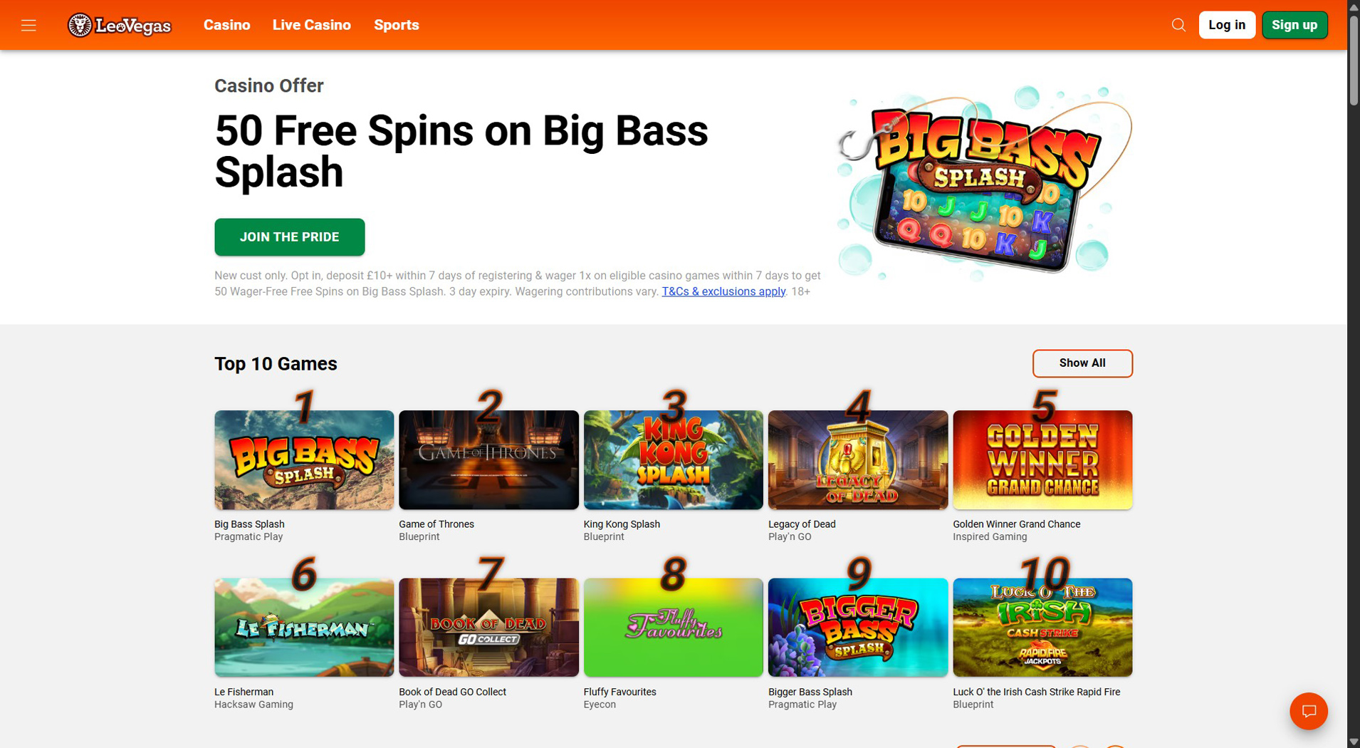 9. LeoVegas - Easy MuchBetter Casino Setup