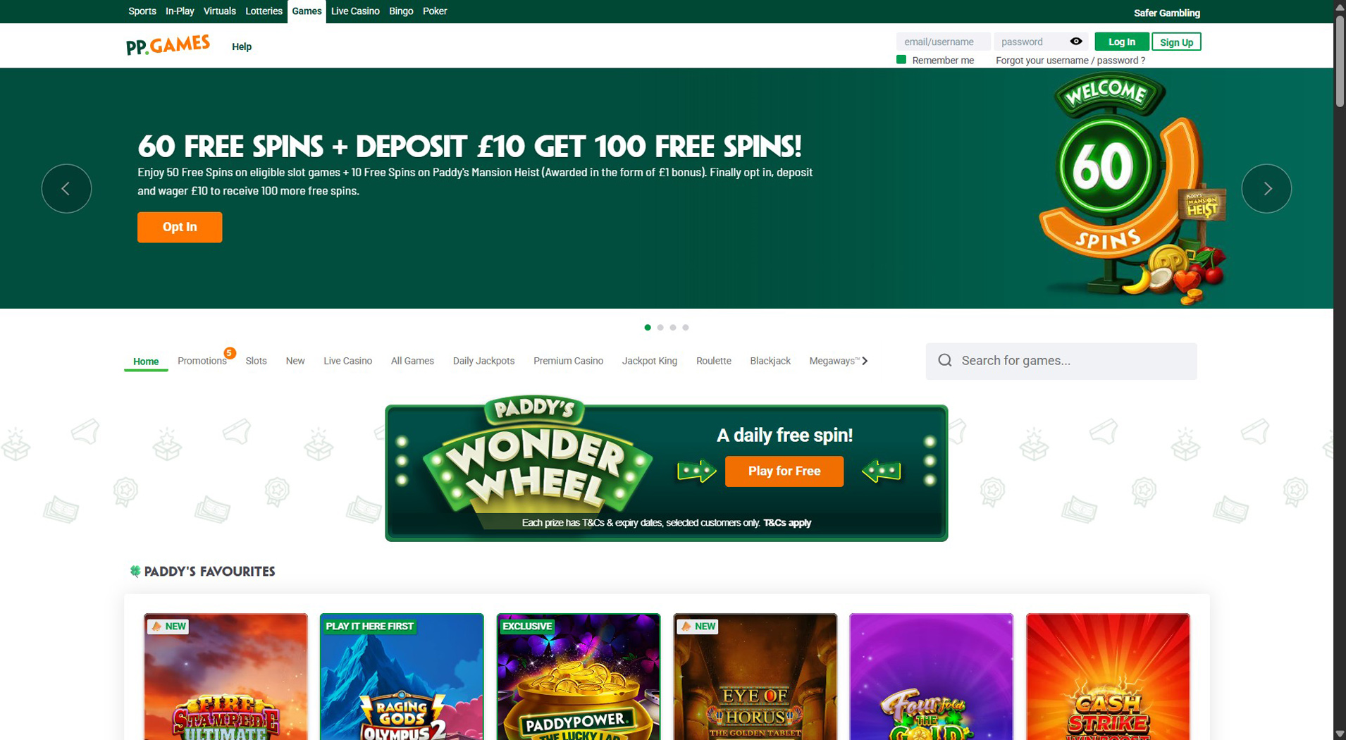 3. Paddy Power Games - Strong MuchBetter Casino Value